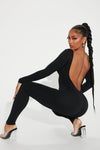 Sasha Smooth Snatched Jumpsuit - Black