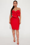 Hana Bandage Mini Dress - Red