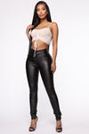 She Bad PU Leather Pant - Black