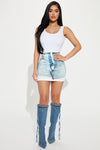 Uptown City Girl Mini Skirt - Blue/combo