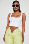 Yelisa Seamless Crop Top - White