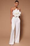 Rosalia Flower Pant Set - White