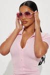 Not Your Girl Sunglasses - Pink