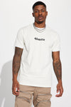 Hustle Script Block Short Sleeve Tee - Cream