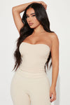 Nicolette Snatched Tube Top - Cream