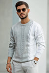 Cody Cable Knit Sweater - Heather Grey