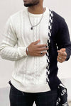 Cody Cable Knit Sweater - White/combo