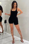 Come Close Bodycon Romper - Black