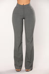 Tasha Dressy High Rise Pants - Charcoal