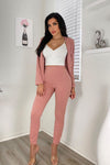 Payin' It Forward Blazer Set - Mauve