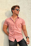 Ryland Short Sleeve Button Up Shirt - Mauve